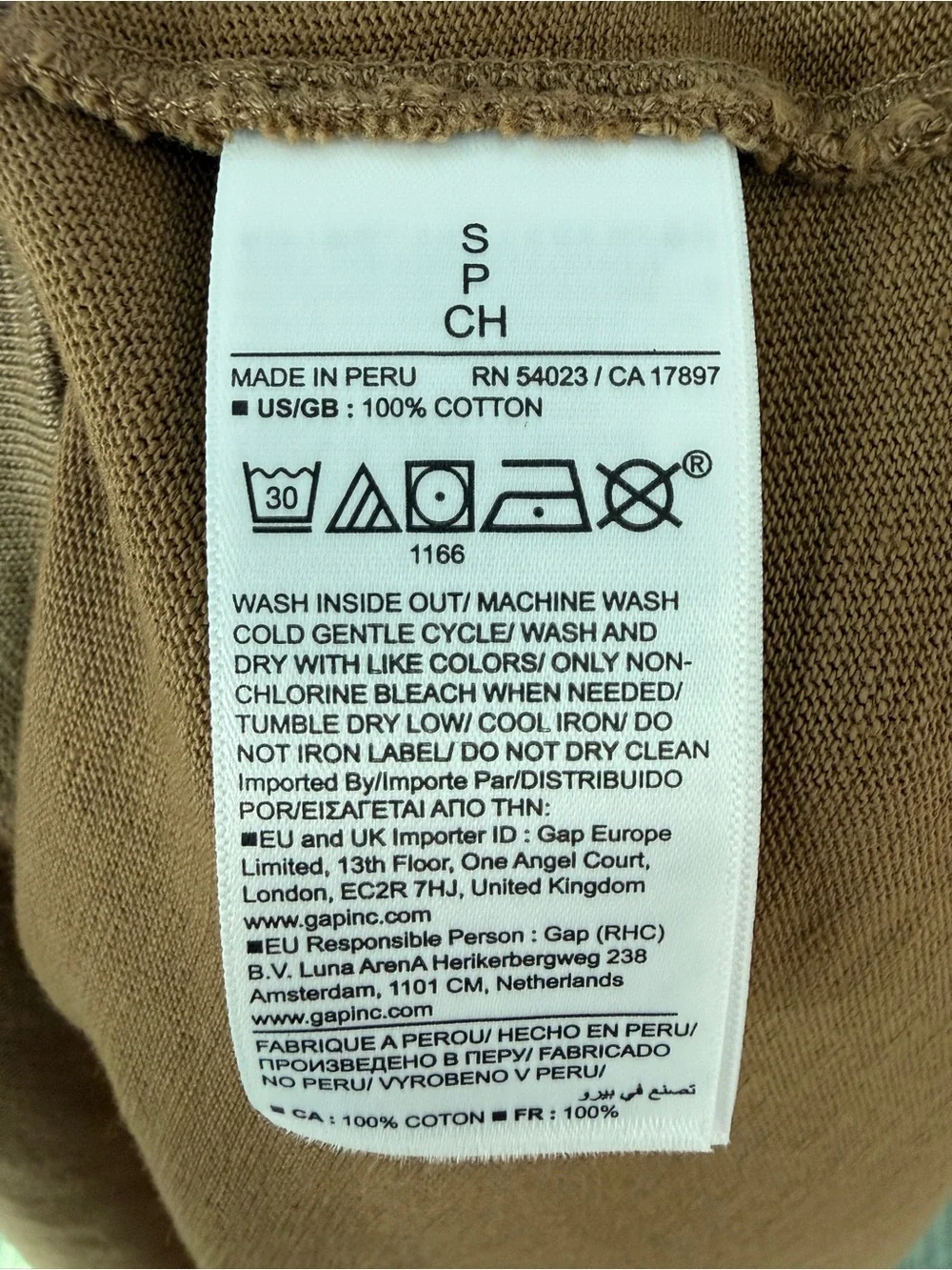 Banana Republic Men's Short Sleeve Crewneck T-Shirt — Camel/Brown